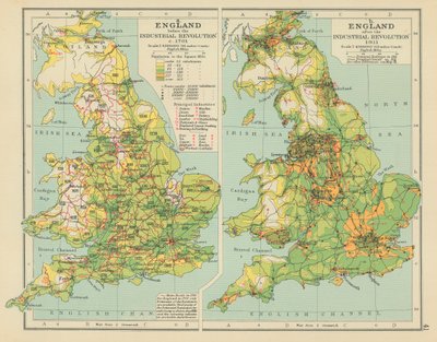 England Before the Industrial Revolution c. 1701. England After the Industrial Revolution 1911 by English School