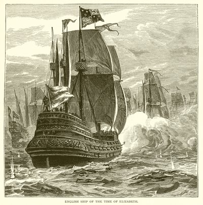 English Ship of the Time of Elizabeth by English School