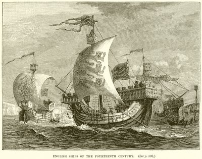 English Ships of the Fourteenth Century by English School