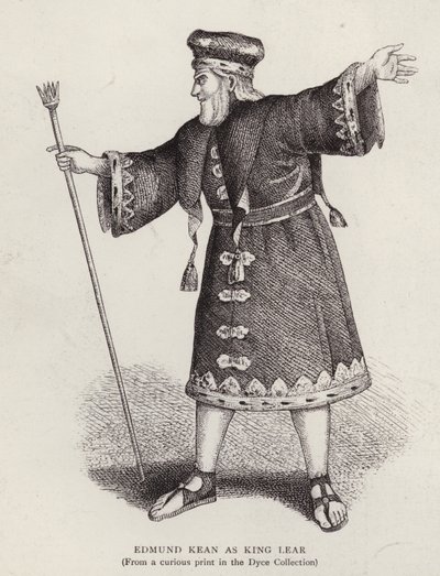 English actor Edmund Kean in the title role in Shakespeare
