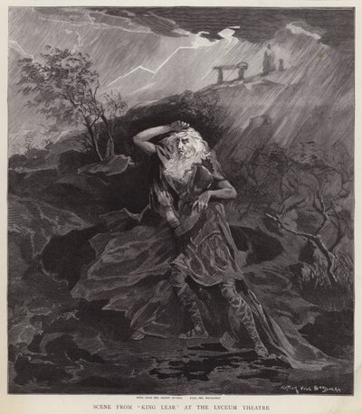 English Actors Henry Irving and William Haviland in a Production of Shakespeare