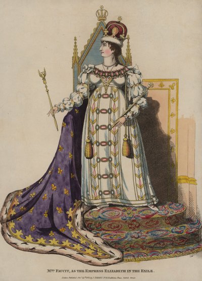 English actress Harriet Faucit as the Empress Elizabeth in The Exile by English School
