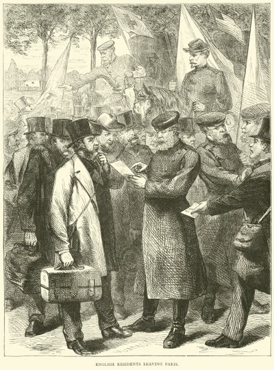 English Residents Leaving Paris, October 1870 by English School