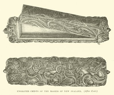 Engraved Chests of the Maoris of New Zealand, after Cook by English School