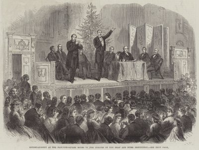 Entertainment at the Hanover-Square Rooms to the Inmates of the Deaf and Dumb Institution by English School