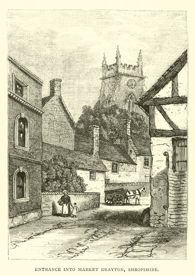 Entrance into Market Drayton, Shropshire by English School