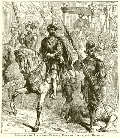 Entrance of Alexander Farnese, Duke of Parma, into Brussels by English School