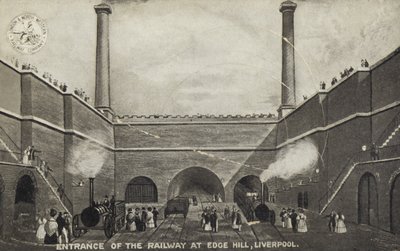 Entrance of the Railway at Edge Hill, Liverpool by English School