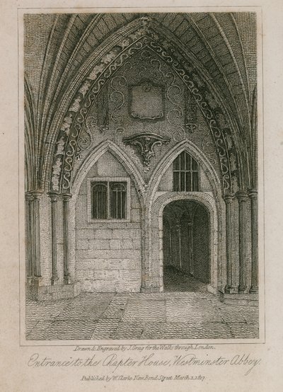 Entrance to the Chapter House, Westminster Abbey, London by English School