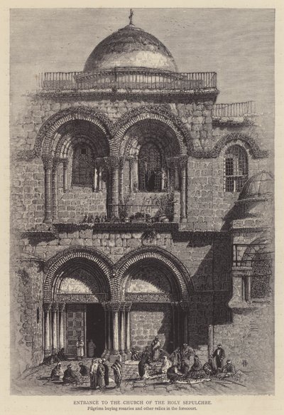 Entrance to the Church of the Holy Sepulchre by English School