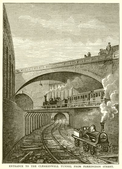 Entrance to the Clerkenwell Tunnel from Farringdon Street by English School