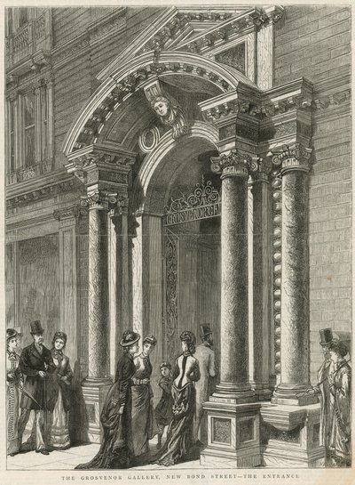 Entrance to the Grosvenor Gallery by English School