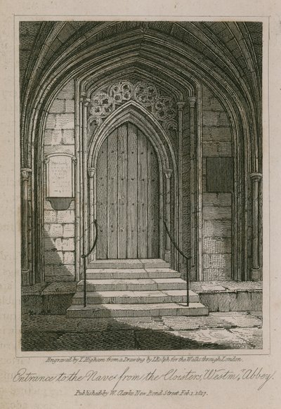 Entrance to the Nave from the Cloisters, Westminster Abbey, London by English School