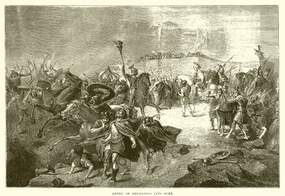 Entry of Belisarius into Rome by English School