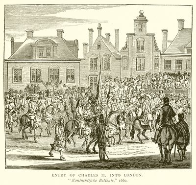 Entry of Charles II into London by English School