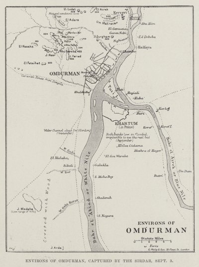 Environs of Omdurman, captured by the Sirdar, 3 September by English School