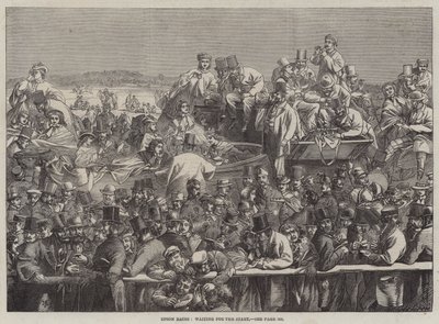 Epsom Races, waiting for the Start by English School