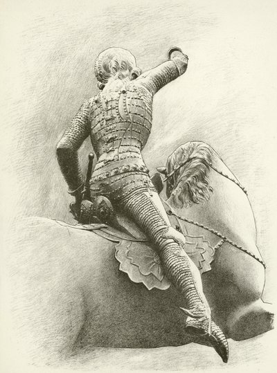 Equestrian Figure at Prague, Bohemia by English School