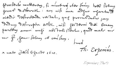 Thomas Erpenius by English School