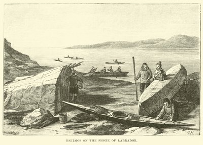 Eskimos on the Shore of Labrador by English School