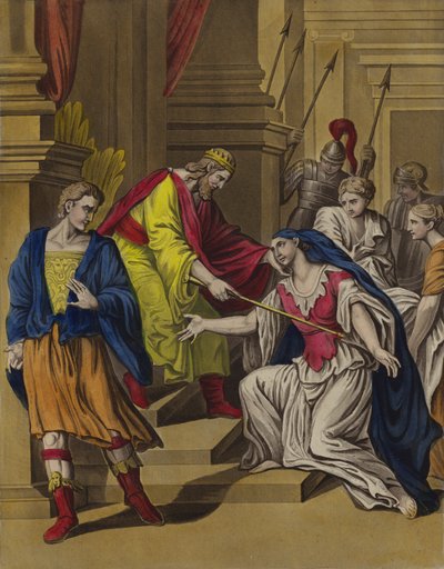 Esther before Ahasuerus by English School