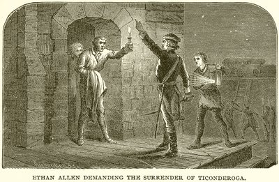 Ethan Allen Demanding the Surrender of Ticonderoga by English School