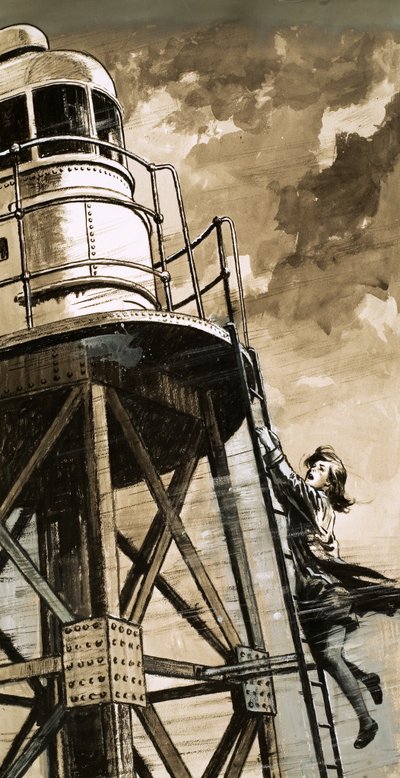 Ethel Langton, the heroine of St Helens Lighthouse by English School