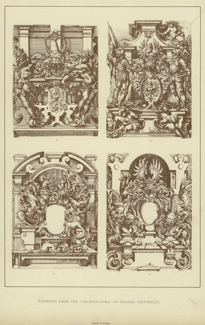 Examples from the "Architectvra" of Wendel Dietterlin by English School