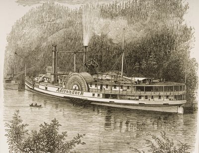 Excursion steamer on the Hudson River, in c.1870, from 