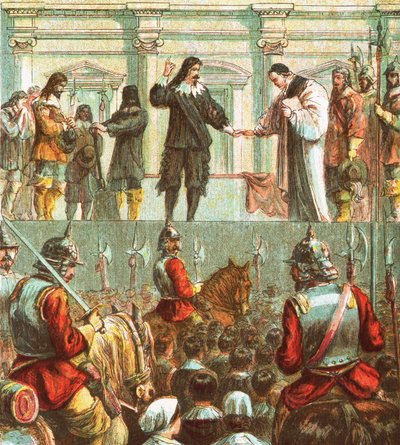 Execution of Charles I by English School