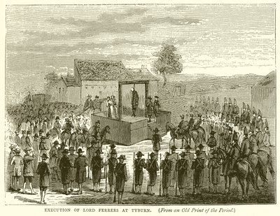 Execution of Lord Ferrers at Tyburn by English School