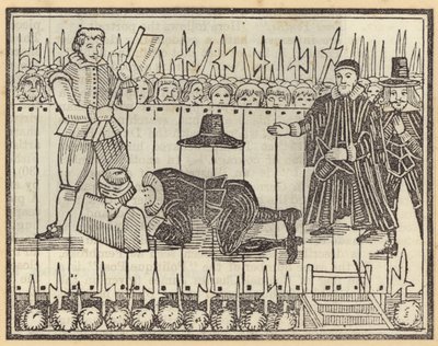 Execution of a Man, Probably King Charles I by English School