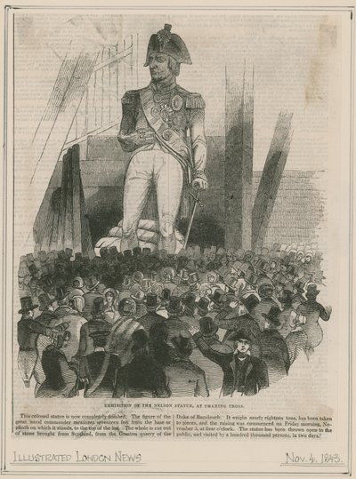 Exhibition of the Nelson Statue at Charing Cross by English School