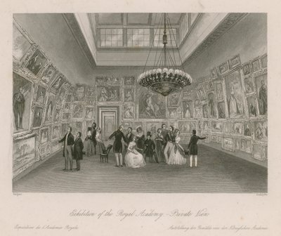 Exhibition of the Royal Academy - Private View by English School
