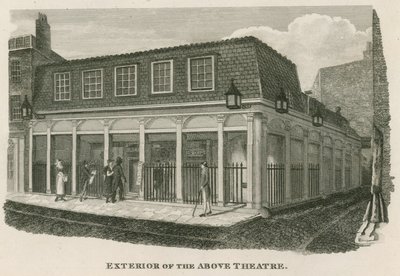 Exterior of the Royal Olympic Theatre, Wych Street, near Drury Lane, London by English School