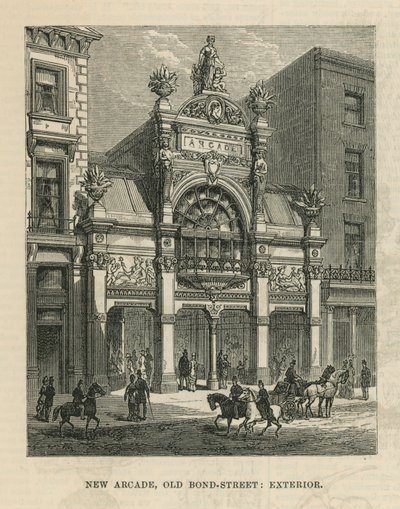 Exterior of the New Arcade on Old Bond Street by English School