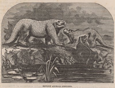 Extinct Animals Restored and Displayed at Crystal Palace by English School