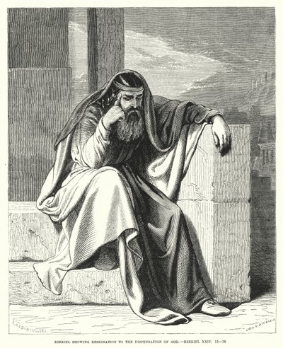 Ezekiel showing Resignation to the Dispensation of God, Ezekiel XXIV by English School