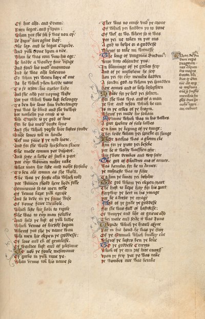 F98r from Ms New Coll 266, De confessio amantis by John Gower by English School