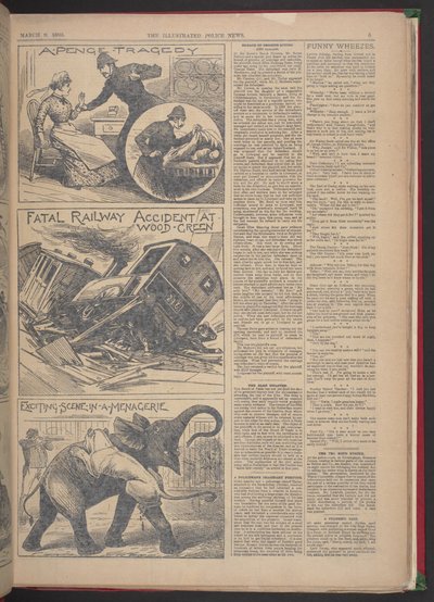Fatal Railway Accident at Wood-Green, Illustrated Police News, 9 March 1895 by English School