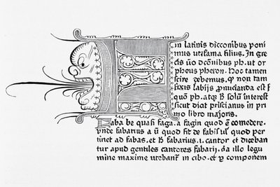 Facsimile of a page from Catholicon, printed by Johannes Gutenberg, Mainz, 1460 by English School