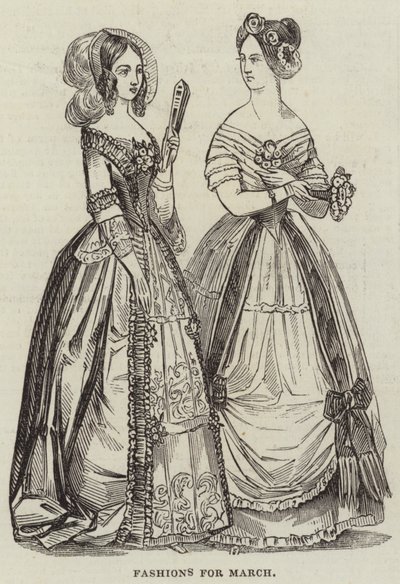 Fashions for March by English School