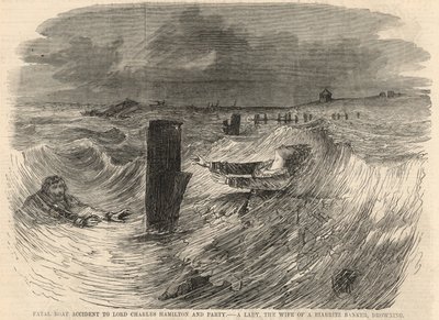 Fatal boat accident to Lord Charles Hamilton and party by English School