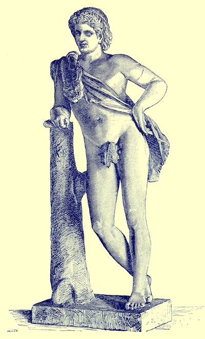 Faun of Praxiteles, Illustration from History of Rome by Victor Duruy, Published 1884 by English School