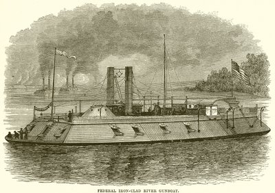 Federal Iron-Clad River Gunboat by English School