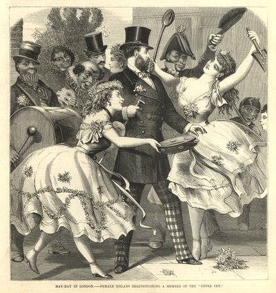 Female Uhlans Requisitioning a Member of the Upper Ten by English School