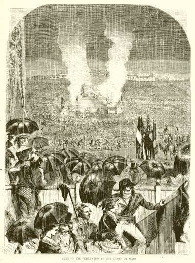 Fete of the Federation in the Champ de Mars by English School