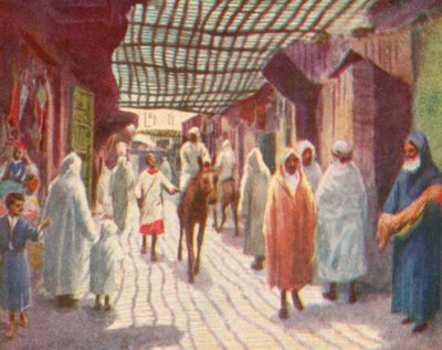 Fez, A Shaded Street by English School