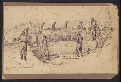 Field Kitchen into the Fortress of Nis, Serbia, Serbo-Bulgarian War, 28 November 1885 by English School
