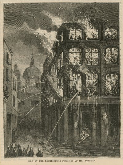 Fire at the Bookbinding Premises of Mr Egleton by English School